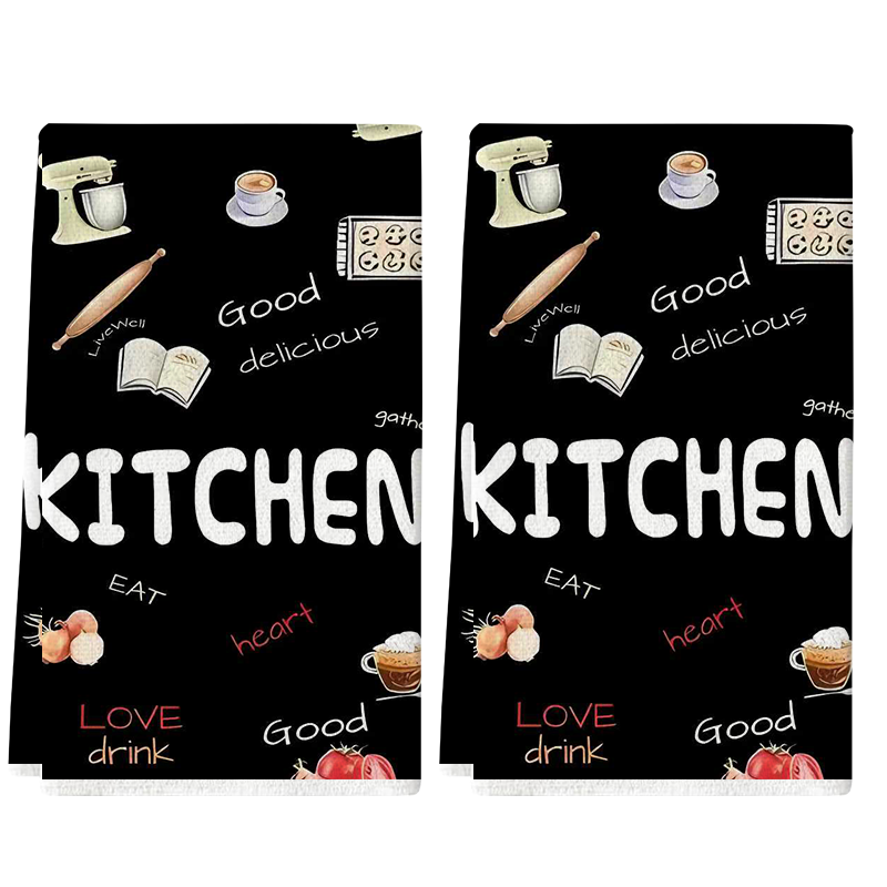 Home Cooking Cookbook - 2 pezzi, asciugamani da cucina a